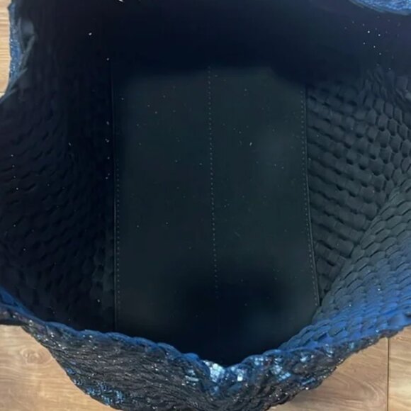 Naghedi Silver Woven Tote with Sturdy Handles - Picture 4 of 5